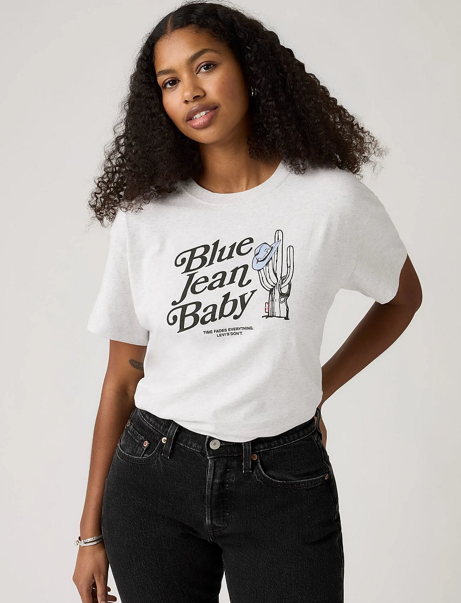 Levi's® - GR ANYDAY TEE BLUE JEAN BABY A - t-särgid - greys - 0
