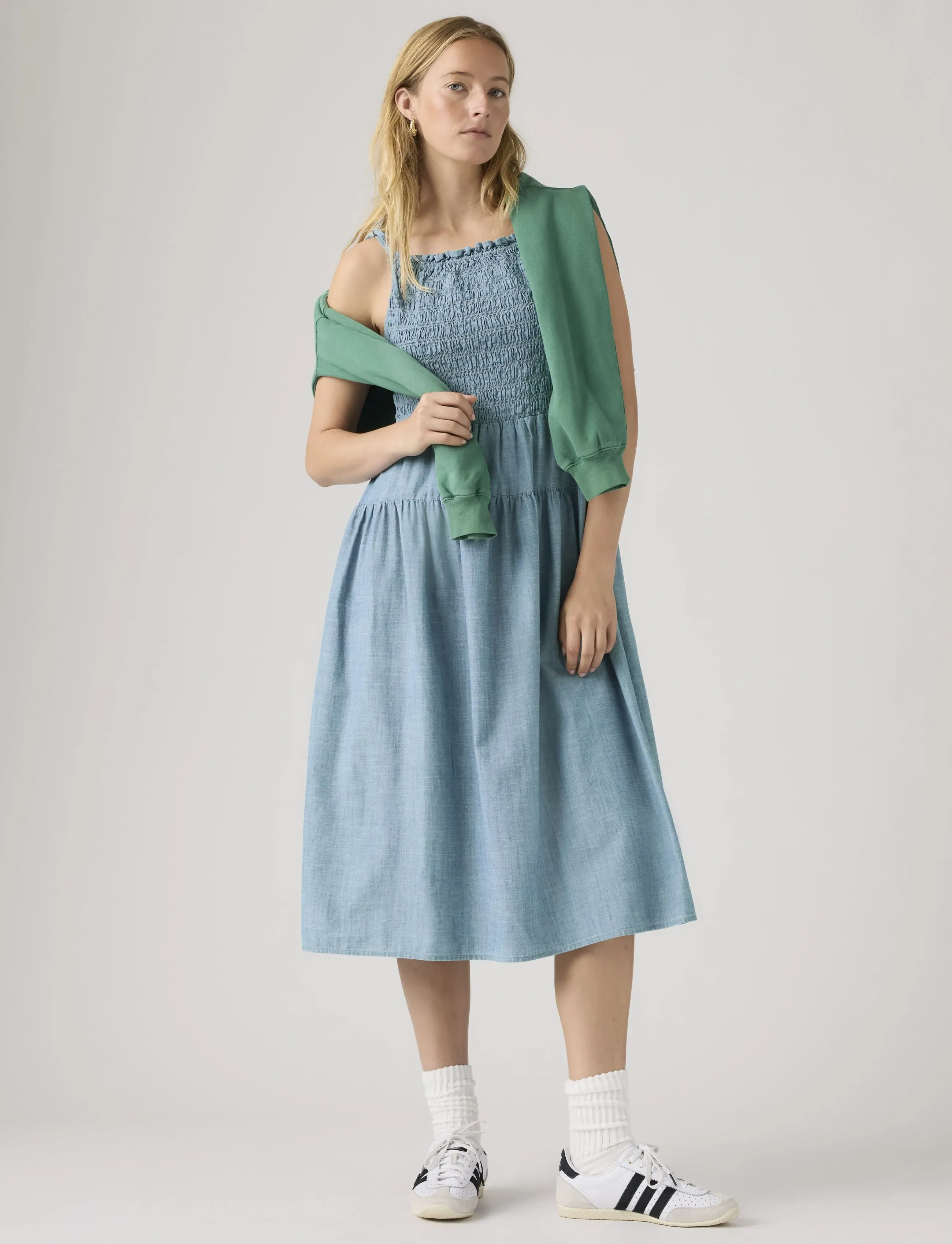 Levi's® MONACO COTTON SUNDRESS BREEZY - Dresses - MED INDIGO - WORN IN / blue