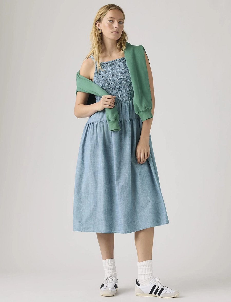 Levi's® - MONACO COTTON SUNDRESS BREEZY - summer dresses - med indigo - worn in - 0