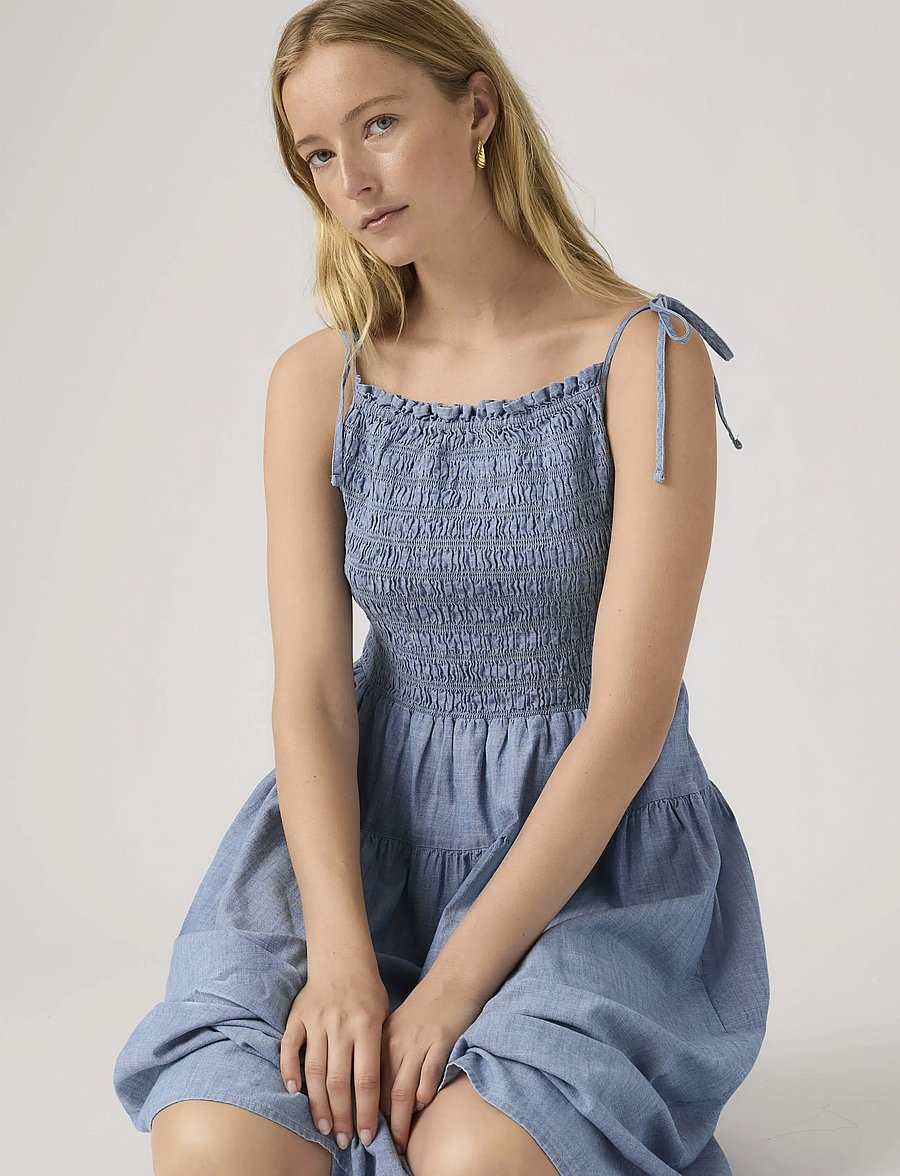 Levi's® - MONACO COTTON SUNDRESS BREEZY - summer dresses - med indigo - worn in - 4