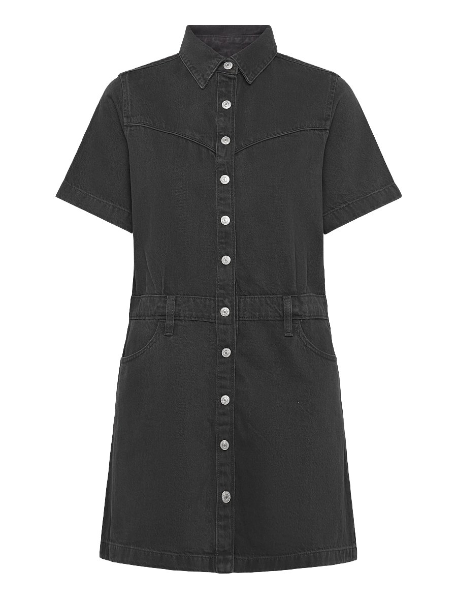 Levi's® - SS LOGAN WESTERN DRESS CAPTURI - denimkjoler - blacks - 1
