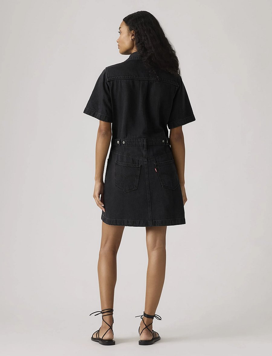 Levi's® - SS LOGAN WESTERN DRESS CAPTURI - denimkjoler - blacks - 3