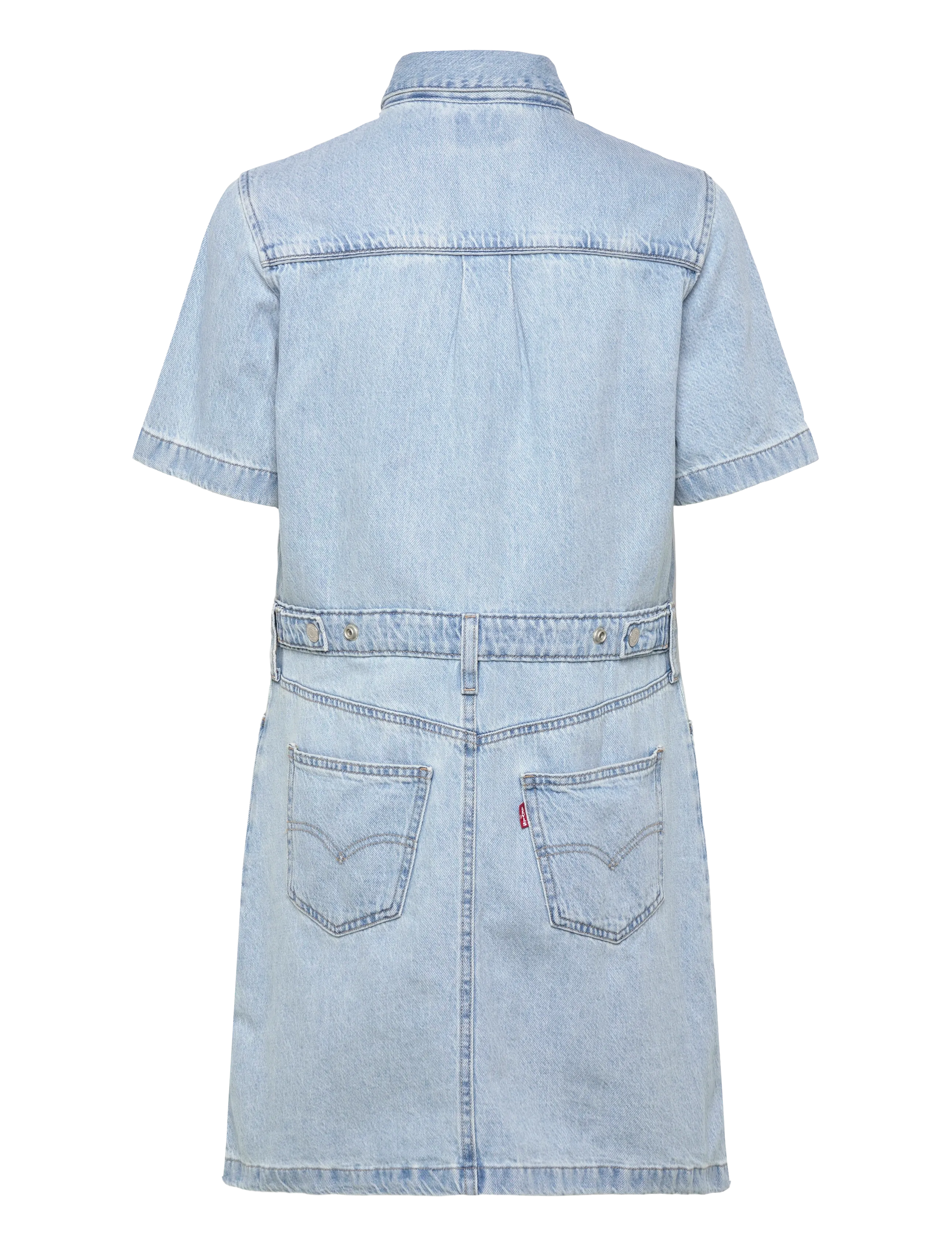 Levi's® - SS LOGAN WESTERN DRESS BLASTED - skjortekjoler - light indigo - worn in - 2