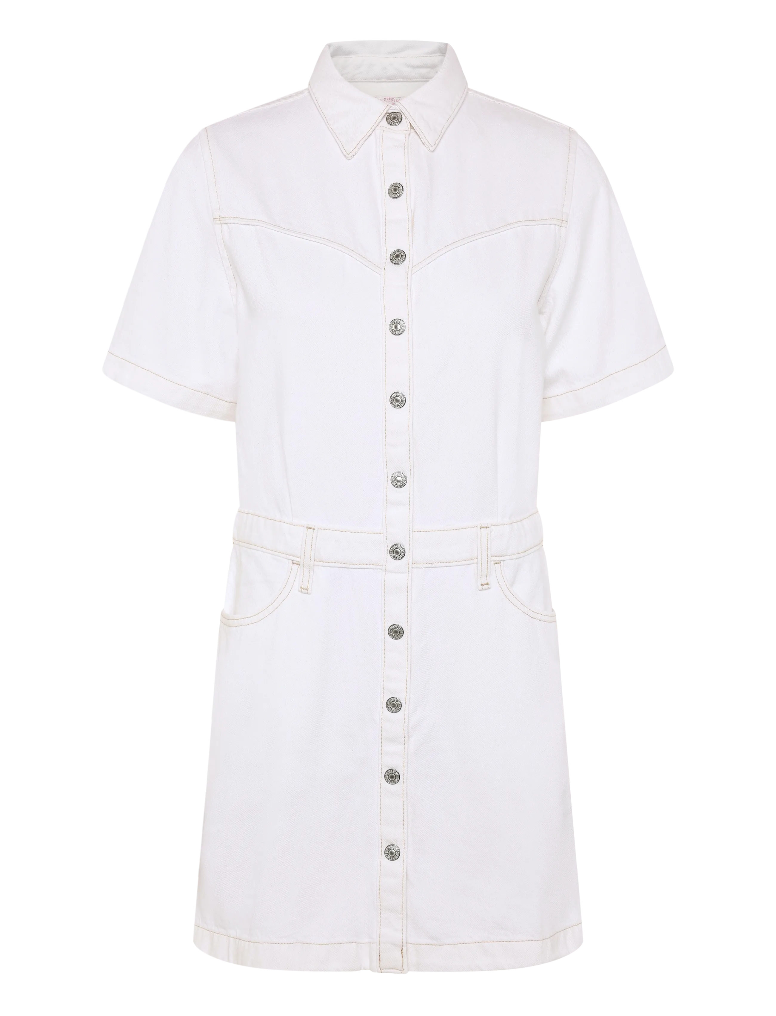 Levi's® SS LOGAN WESTERN DRESS TOOTH F - Kleidung - WHITES / white