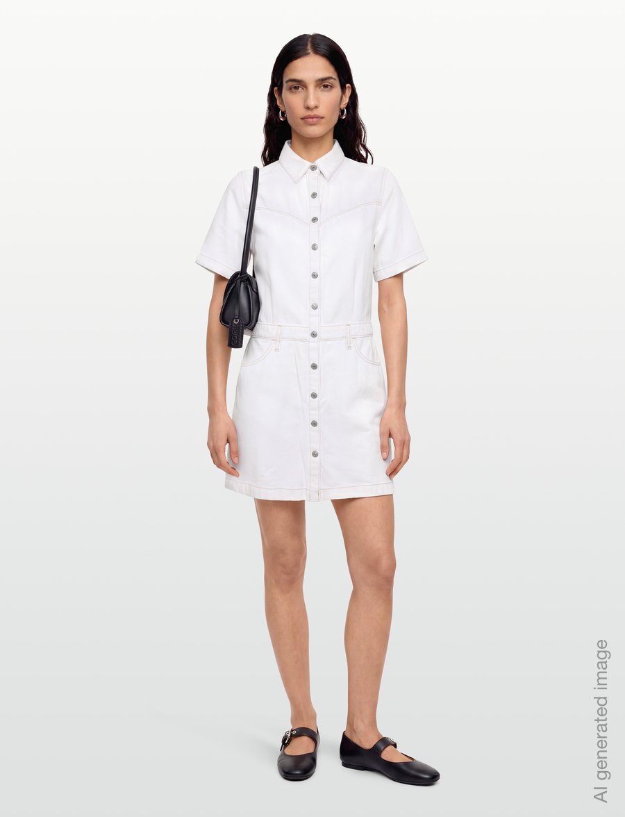 Levi's® - SS LOGAN WESTERN DRESS TOOTH F - hemdkleider - whites - 0
