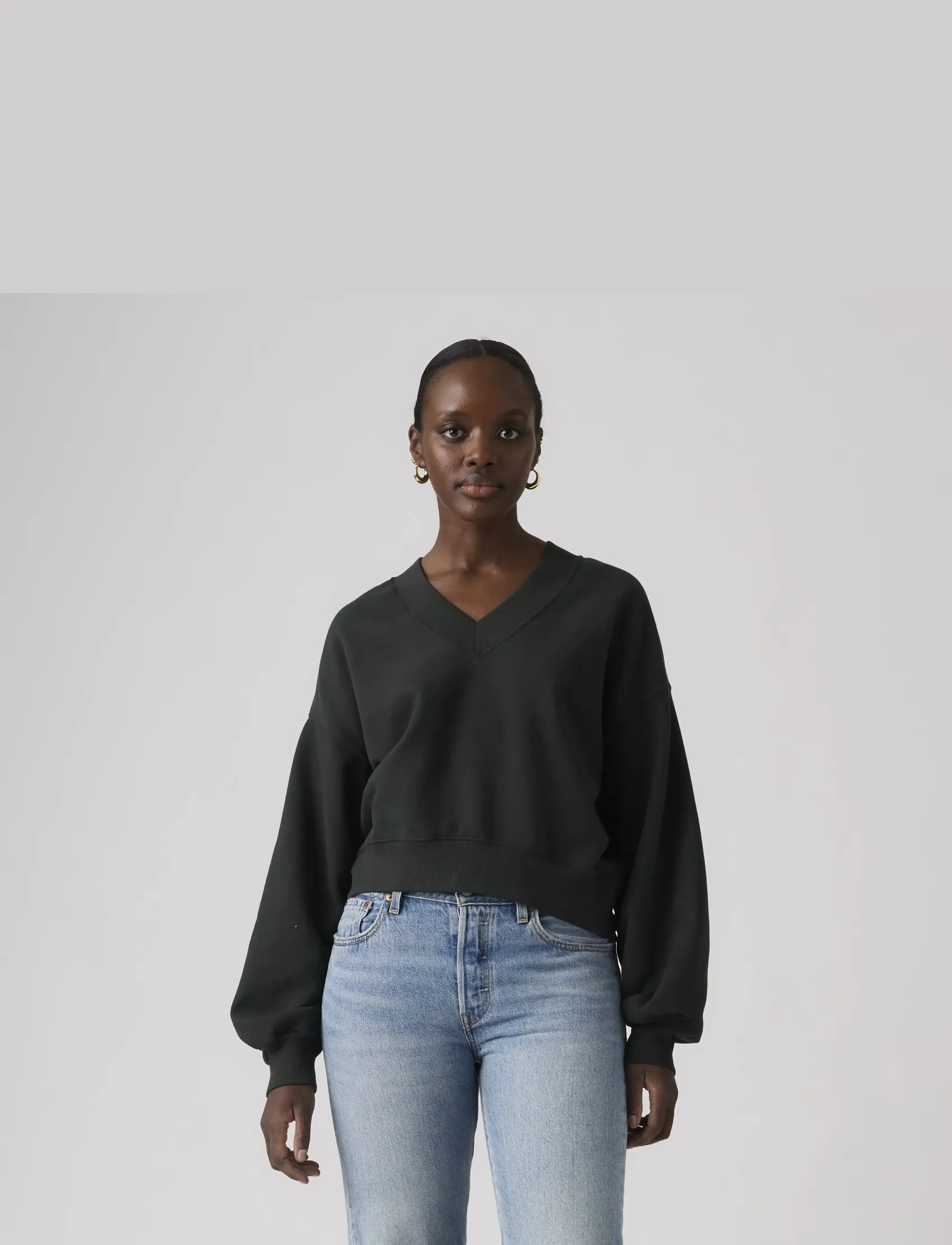 Levi's® - VINTAGE VNECK SWEATSHIRT H126 - everyday style - blacks - 3