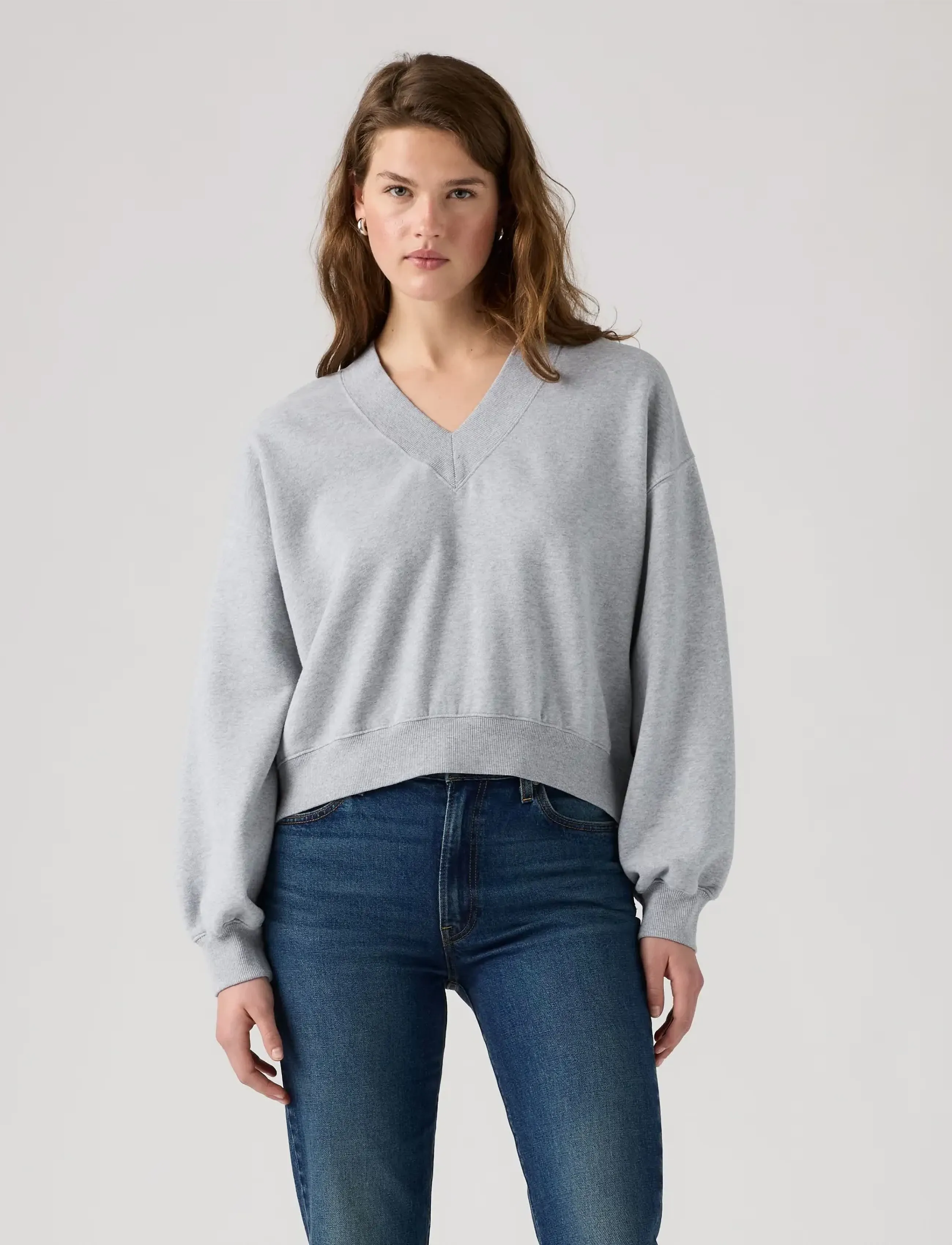 Levi's® - VINTAGE VNECK SWEATSHIRT SILVE - sweatshirts - greys - 3