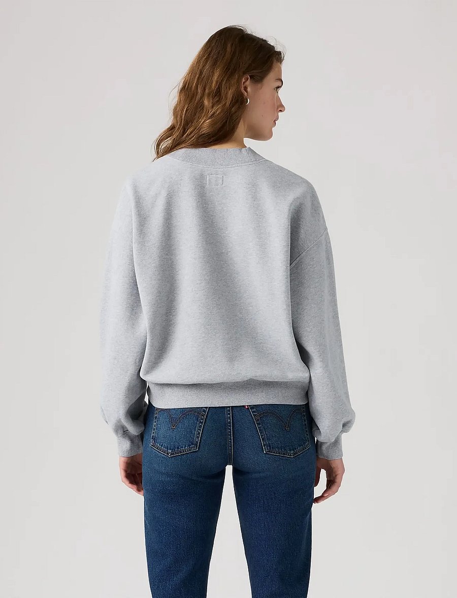 Levi's® - VINTAGE VNECK SWEATSHIRT SILVE - sweatshirts - greys - 4