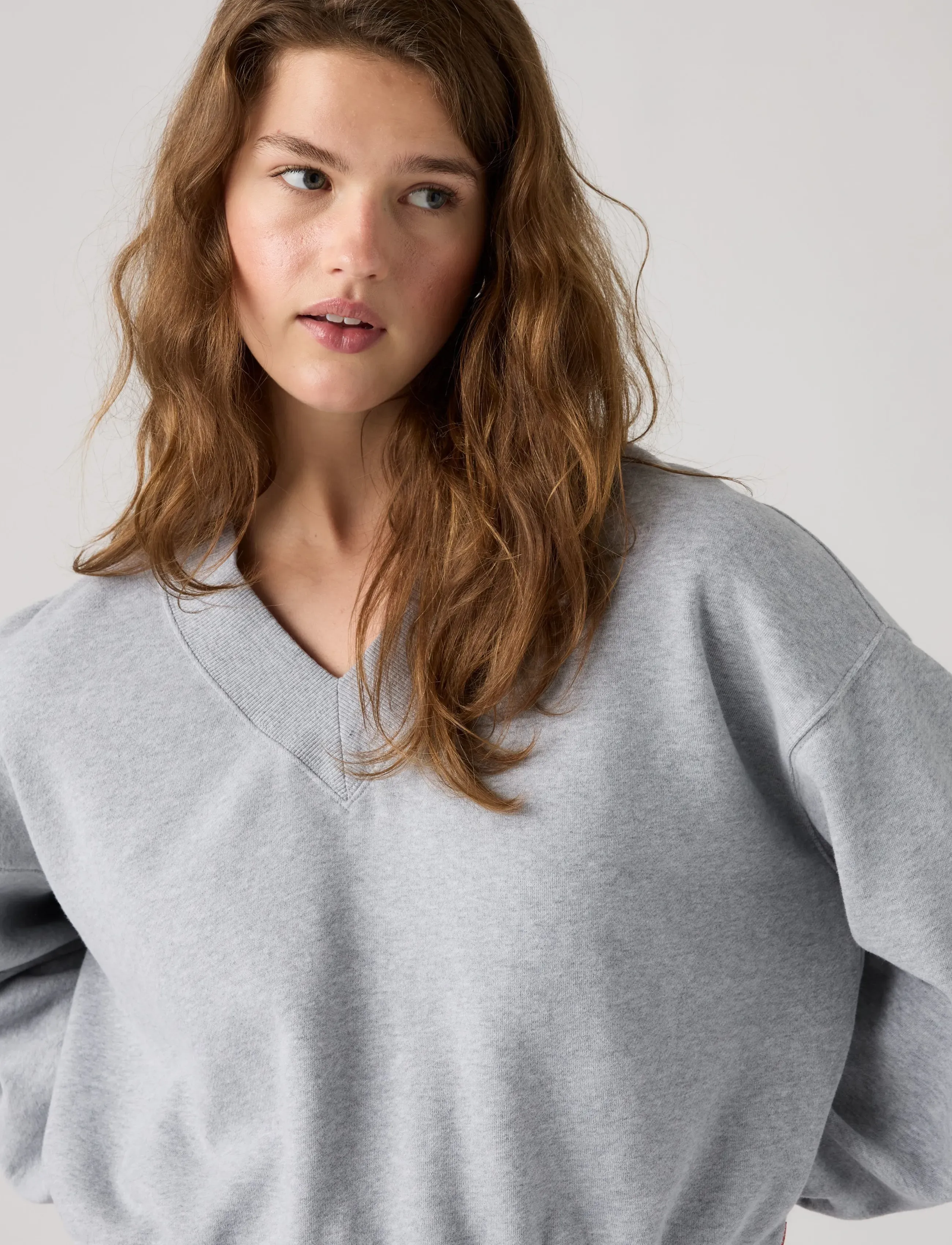 Levi's® - VINTAGE VNECK SWEATSHIRT SILVE - sweatshirts - greys - 5