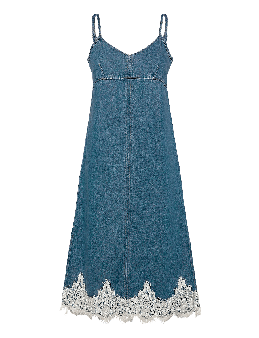 Levi's® - 90S DENIM SLIP DRESS SLIPPED M - teksakleidid - med indigo - flat finisht - 1