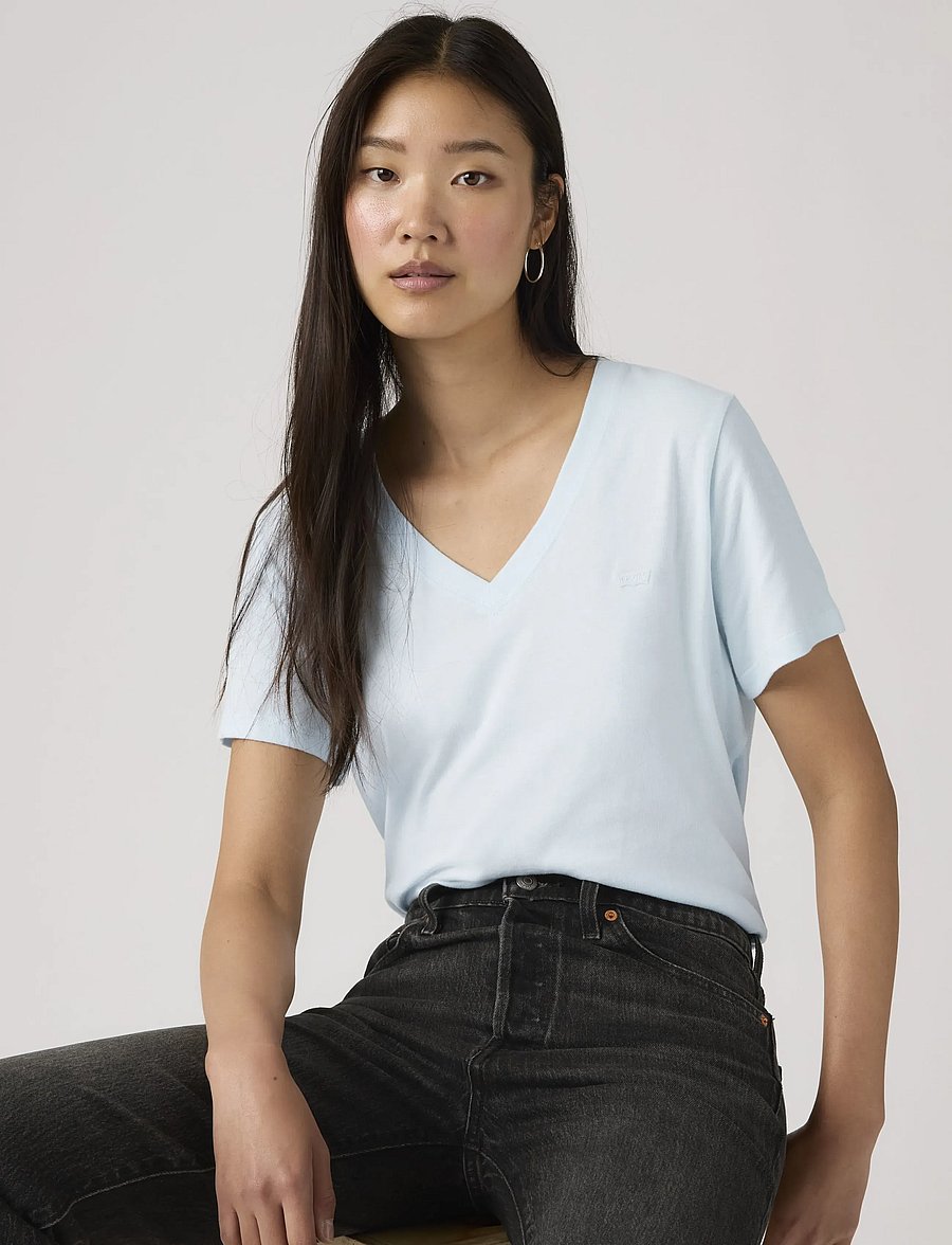 Levi's® - FAVORITE VNECK HM COUNTRY AIR - t-shirts - blues - 5