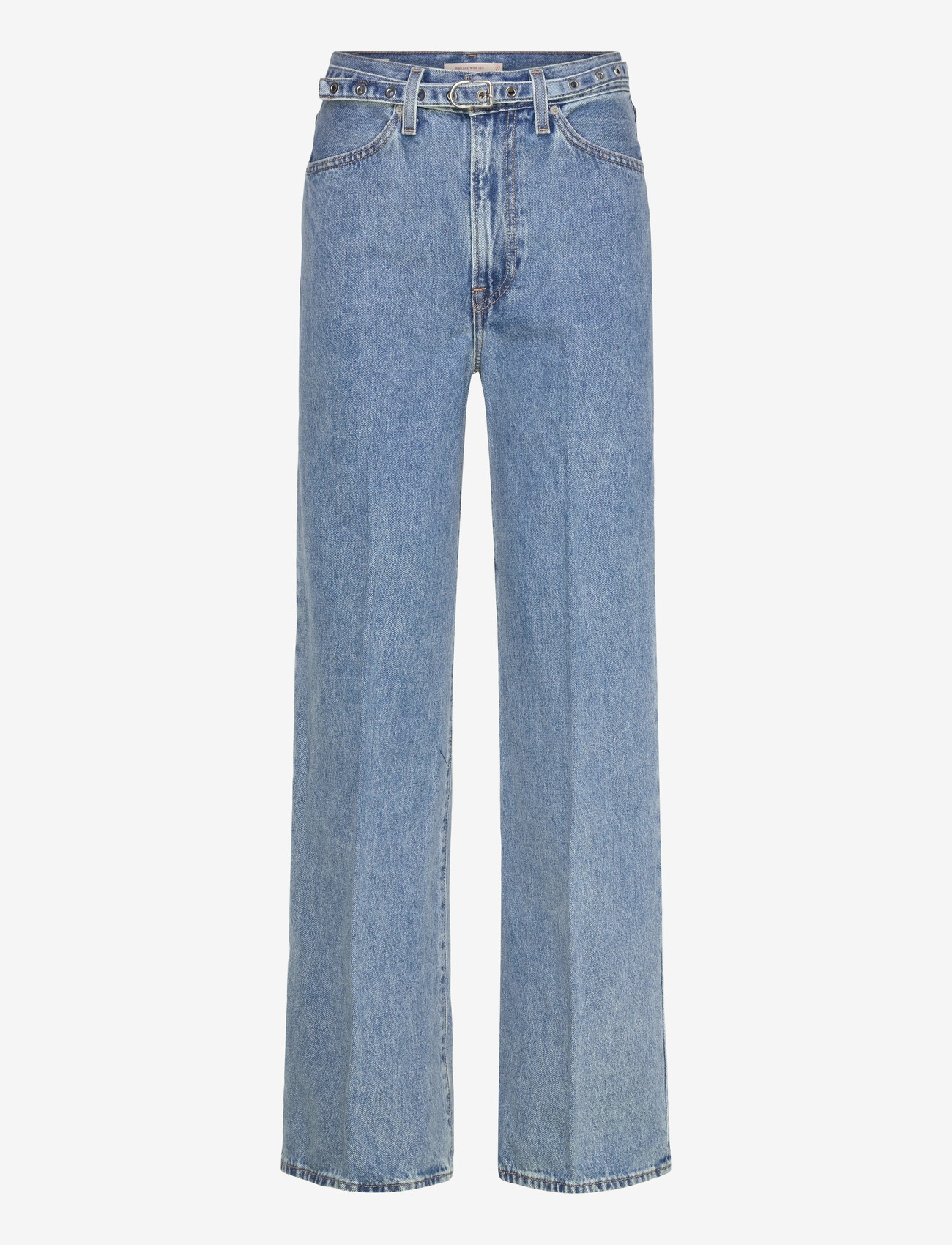 Levi's® - RIBCAGE WL BELTED MULTIPLE OPT - brede jeans - med indigo - worn in - 0