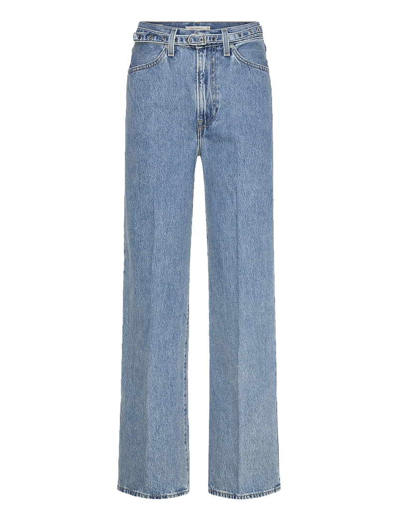 Levi's® - RIBCAGE WL BELTED MULTIPLE OPT - brede jeans - med indigo - worn in - 0