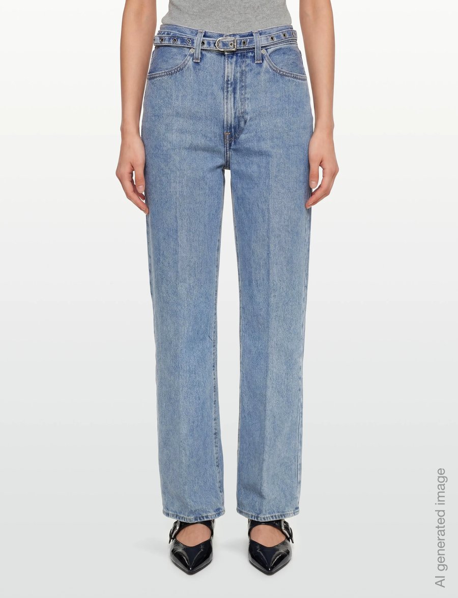 Levi's® - RIBCAGE WL BELTED MULTIPLE OPT - vida jeans - med indigo - worn in - 3