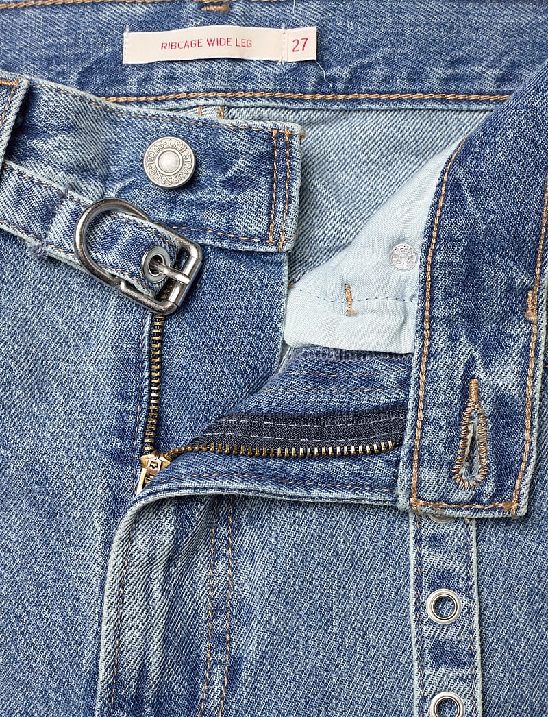 Levi's® - RIBCAGE WL BELTED MULTIPLE OPT - brede jeans - med indigo - worn in - 3