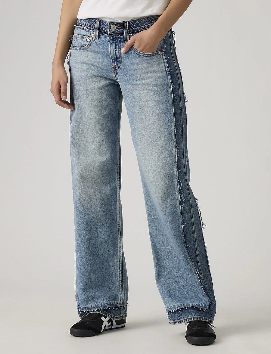 Levi's® - LOW LOOSE DECON UPON REFLECTIO - hosen mit weitem bein - med indigo - worn in - 5