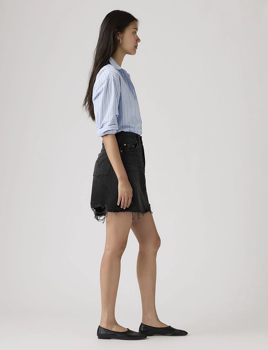Levi's® - DECONSTRUCTED SKIRT H126 REBEL - jeansröcke - blacks - 3