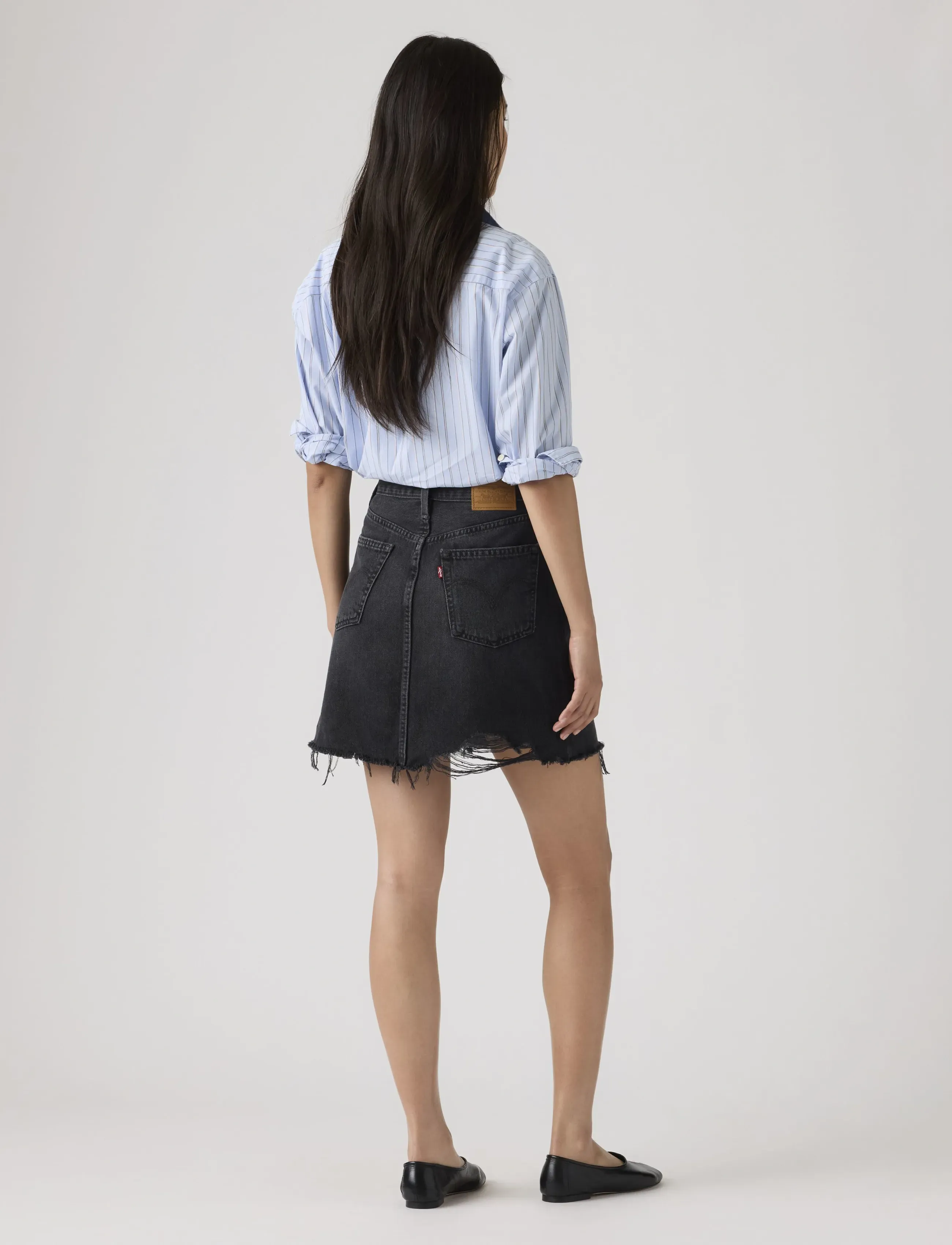 Levi's® - DECONSTRUCTED SKIRT H126 REBEL - denimskjørt - blacks - 4