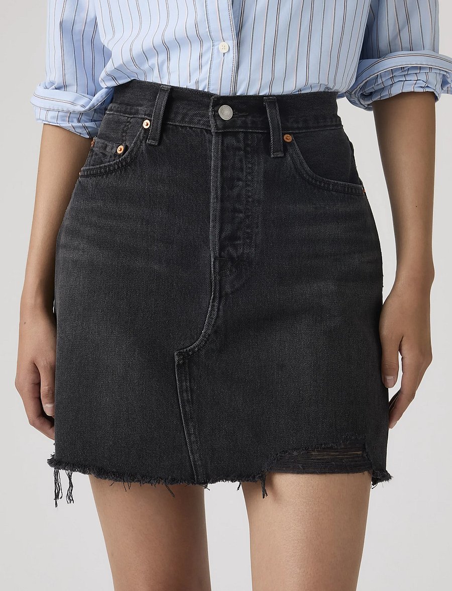 Levi's® - DECONSTRUCTED SKIRT H126 REBEL - farkkuhameet - blacks - 5