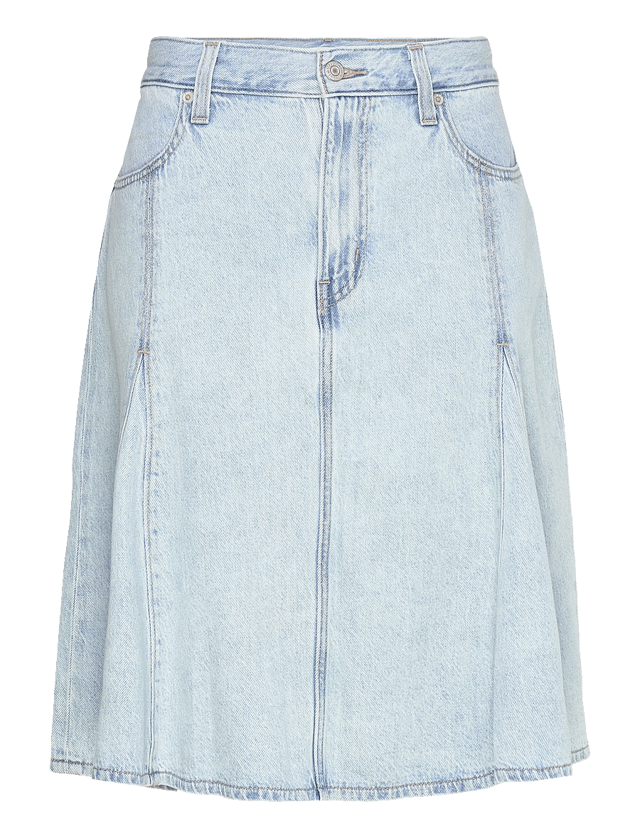 Levi's® - GODET KNEE LENGTH SKIRT OF COU - denim skirts - med indigo - flat finish - 1