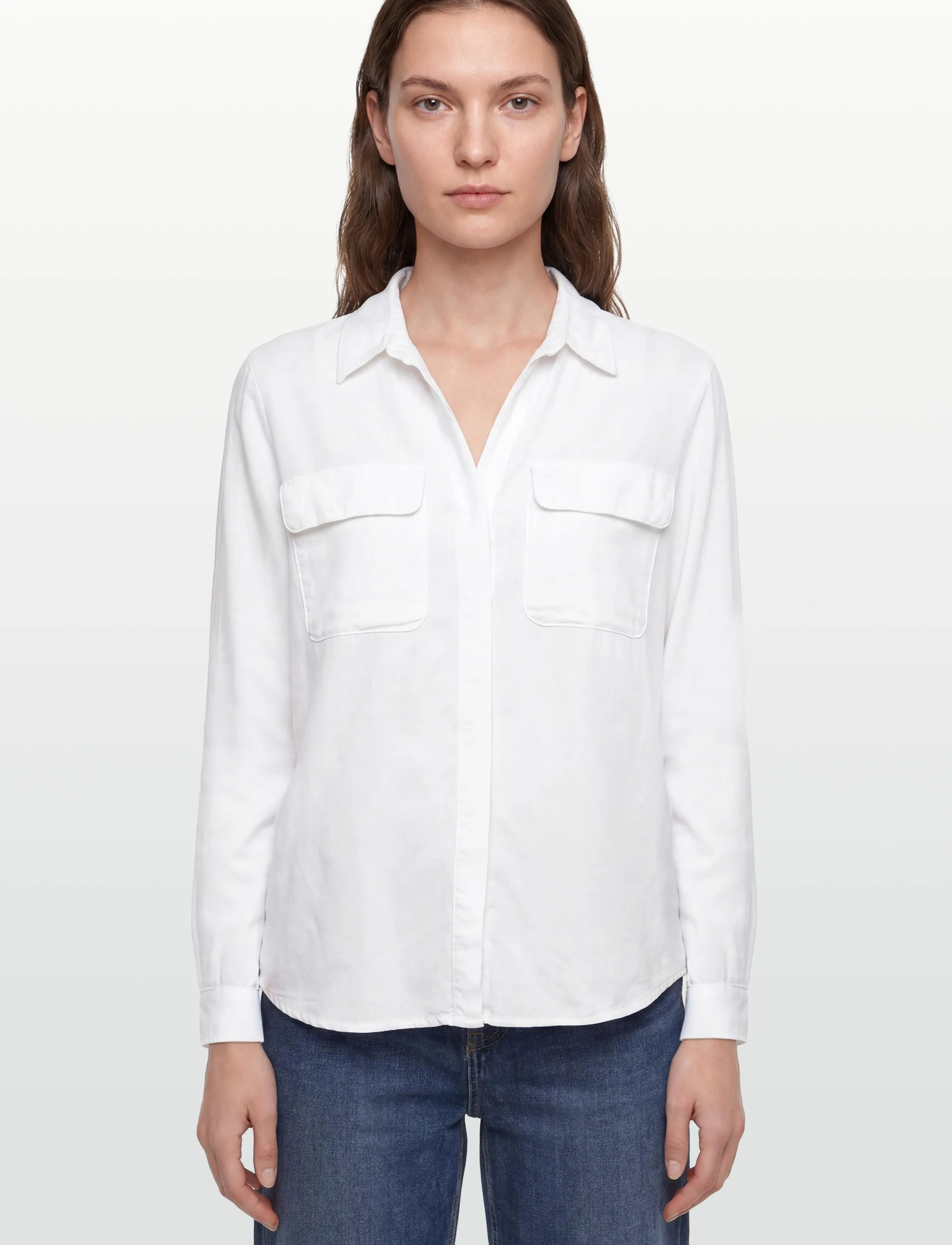 Levi's® - ELAINE UTILITY SHIRT BRIGHT WH - langærmede skjorter - whites - 4