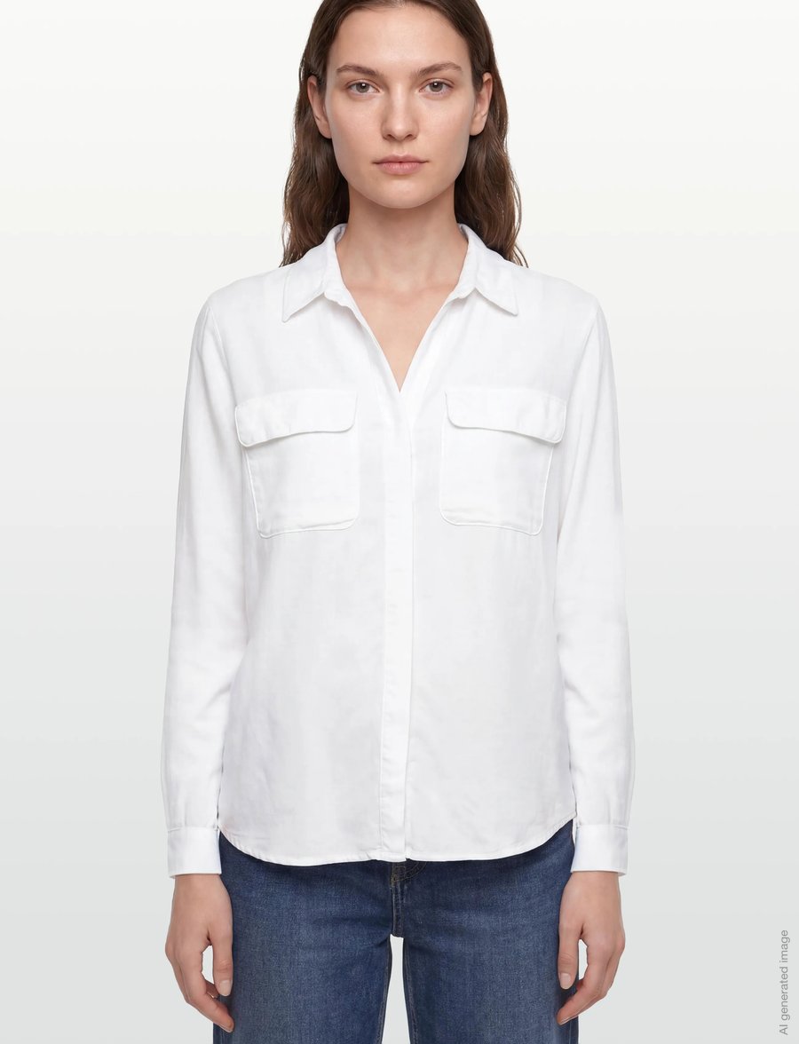 Levi's® - ELAINE UTILITY SHIRT BRIGHT WH - langärmlige hemden - whites - 4