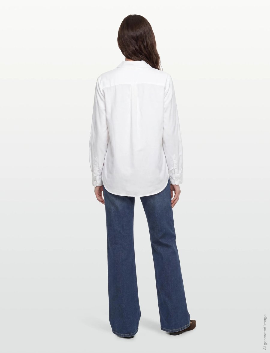 Levi's® - ELAINE UTILITY SHIRT BRIGHT WH - langärmlige hemden - whites - 5