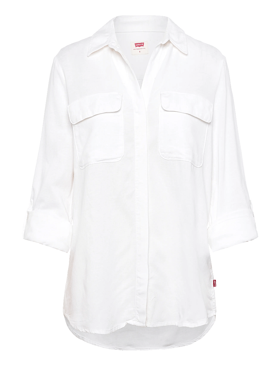 Levi's® - ELAINE UTILITY SHIRT BRIGHT WH - langärmlige hemden - whites - 3