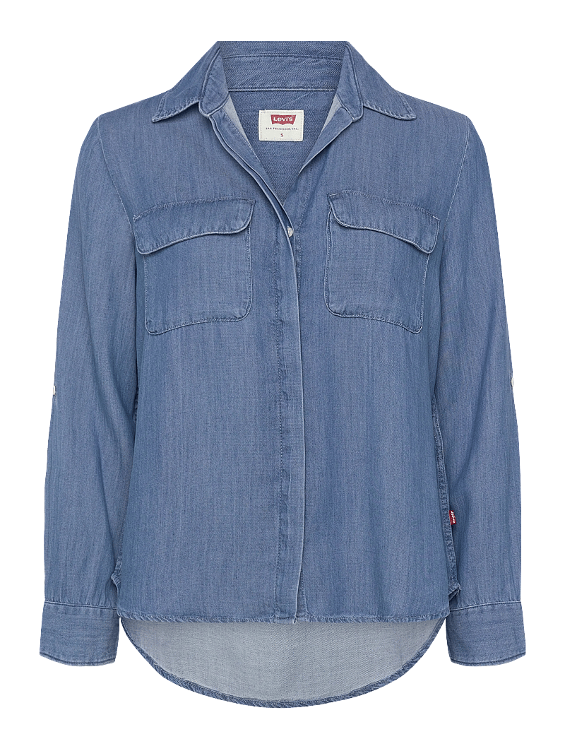 Levi's® - ELAINE UTILITY SHIRT CHILL GIR - teksasärgid - med indigo - worn in - 1