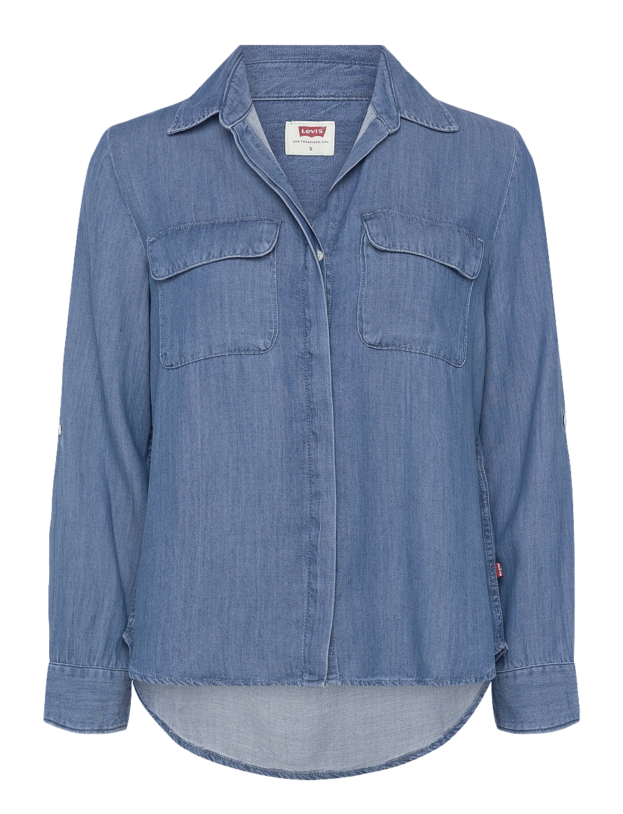 Levi's® - ELAINE UTILITY SHIRT CHILL GIR - teksasärgid - med indigo - worn in2 - 1