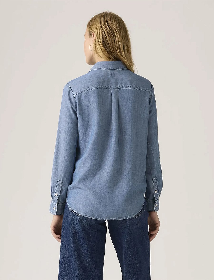 Levi's® - ELAINE UTILITY SHIRT CHILL GIR - denimskjorter - med indigo - worn in - 4