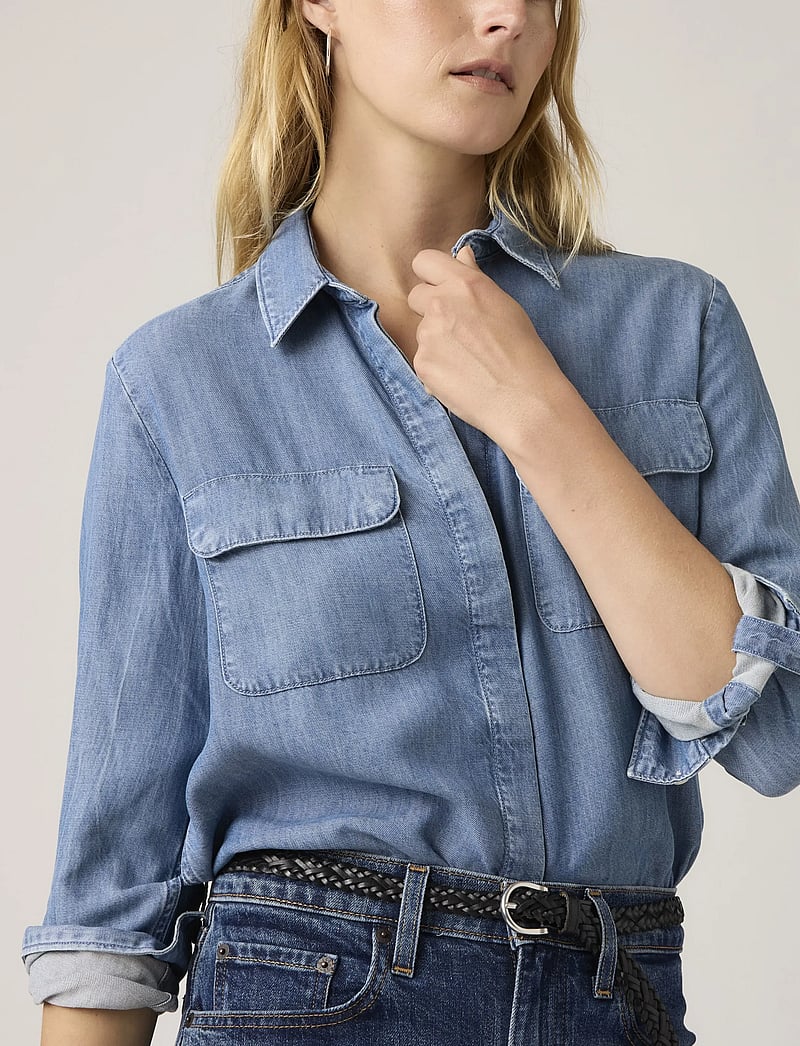 Levi's® - ELAINE UTILITY SHIRT CHILL GIR - teksasärgid - med indigo - worn in - 5