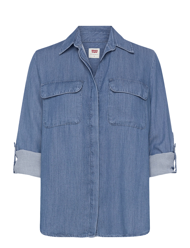 Levi's® - ELAINE UTILITY SHIRT CHILL GIR - teksasärgid - med indigo - worn in - 3