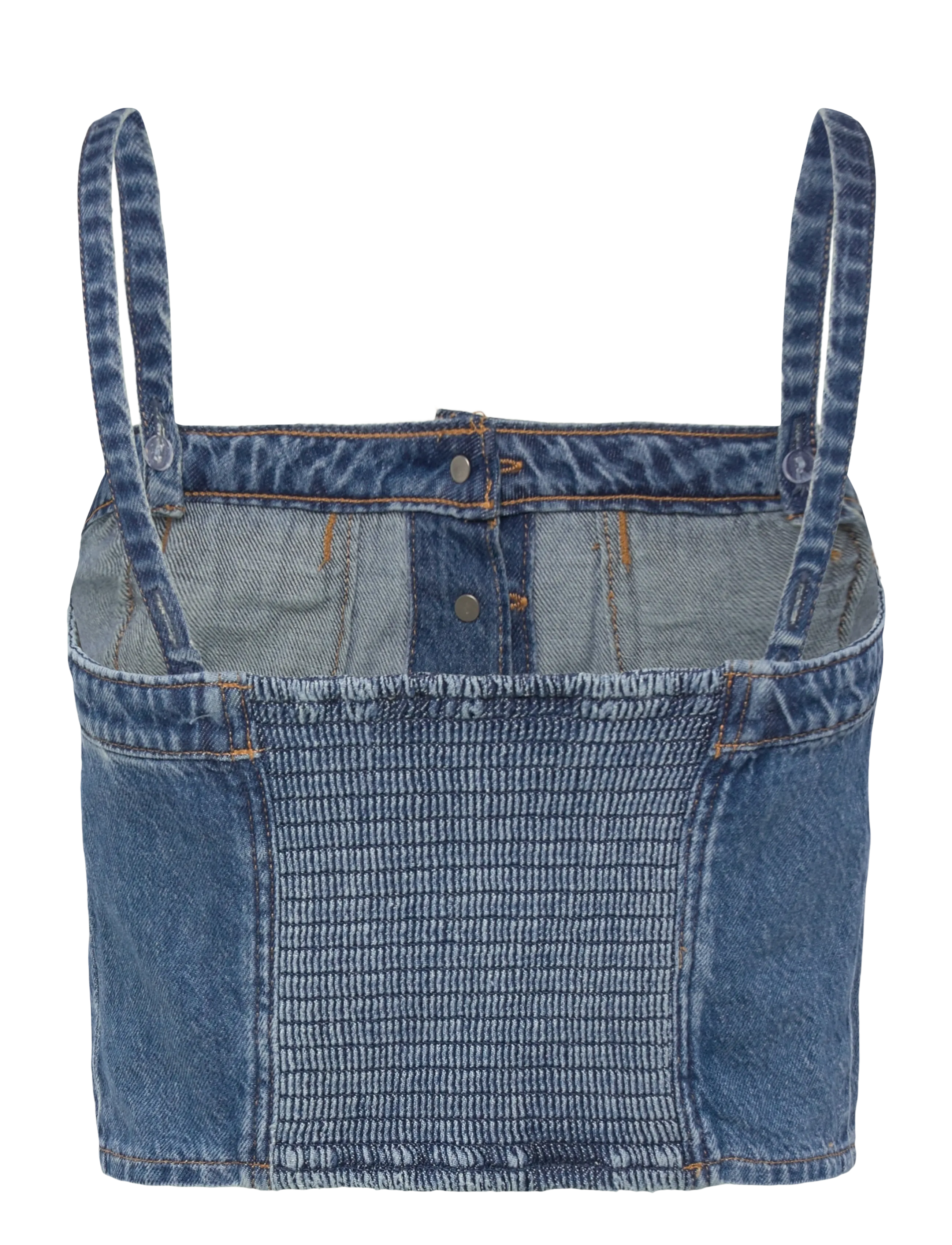Levi's® - DENIM TUBE ALL OVER BLUE - crop tops - med indigo - worn in - 2