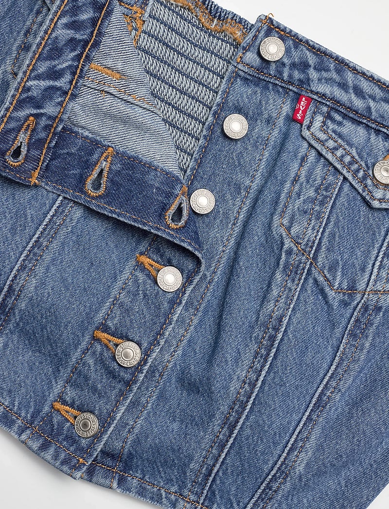 Levi's® - DENIM TUBE ALL OVER BLUE - crop tops - med indigo - worn in - 2