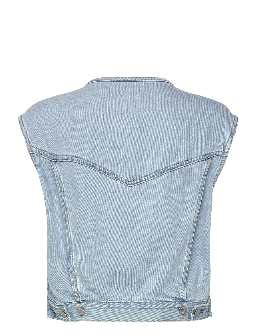 Levi's® - COLLARLESS SHRUNKEN 90S VEST O - vestes en jean sans manches - med indigo - worn in - 2