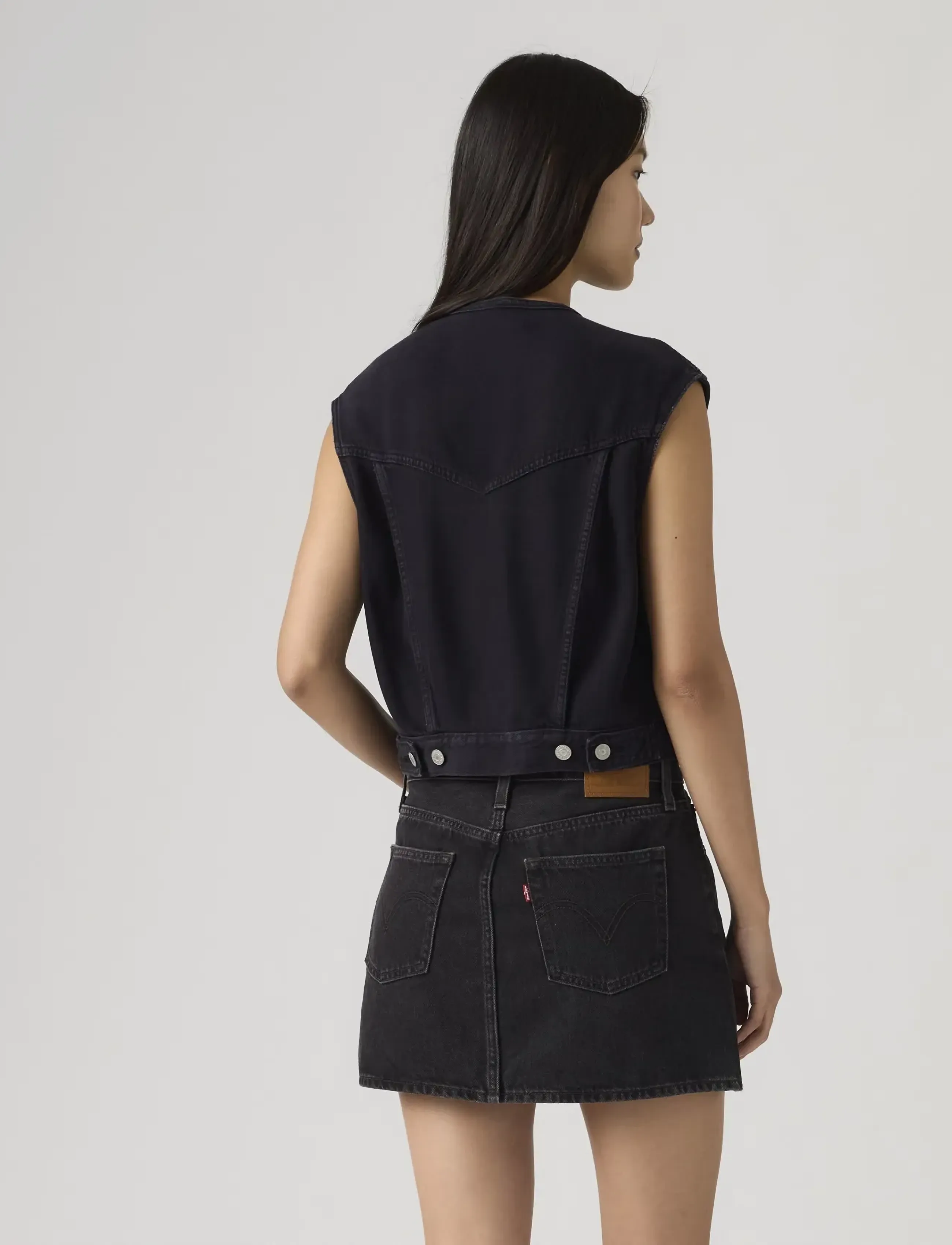 Levi's® - COLLARLESS SHRUNKEN 90S VEST N - denimveste - blacks - 3