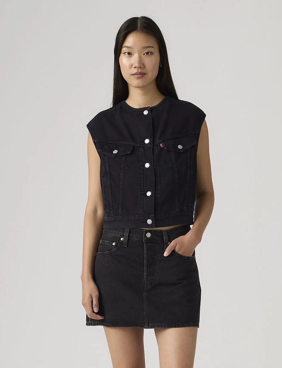 Levi's® - COLLARLESS SHRUNKEN 90S VEST N - denim-westen - blacks - 5