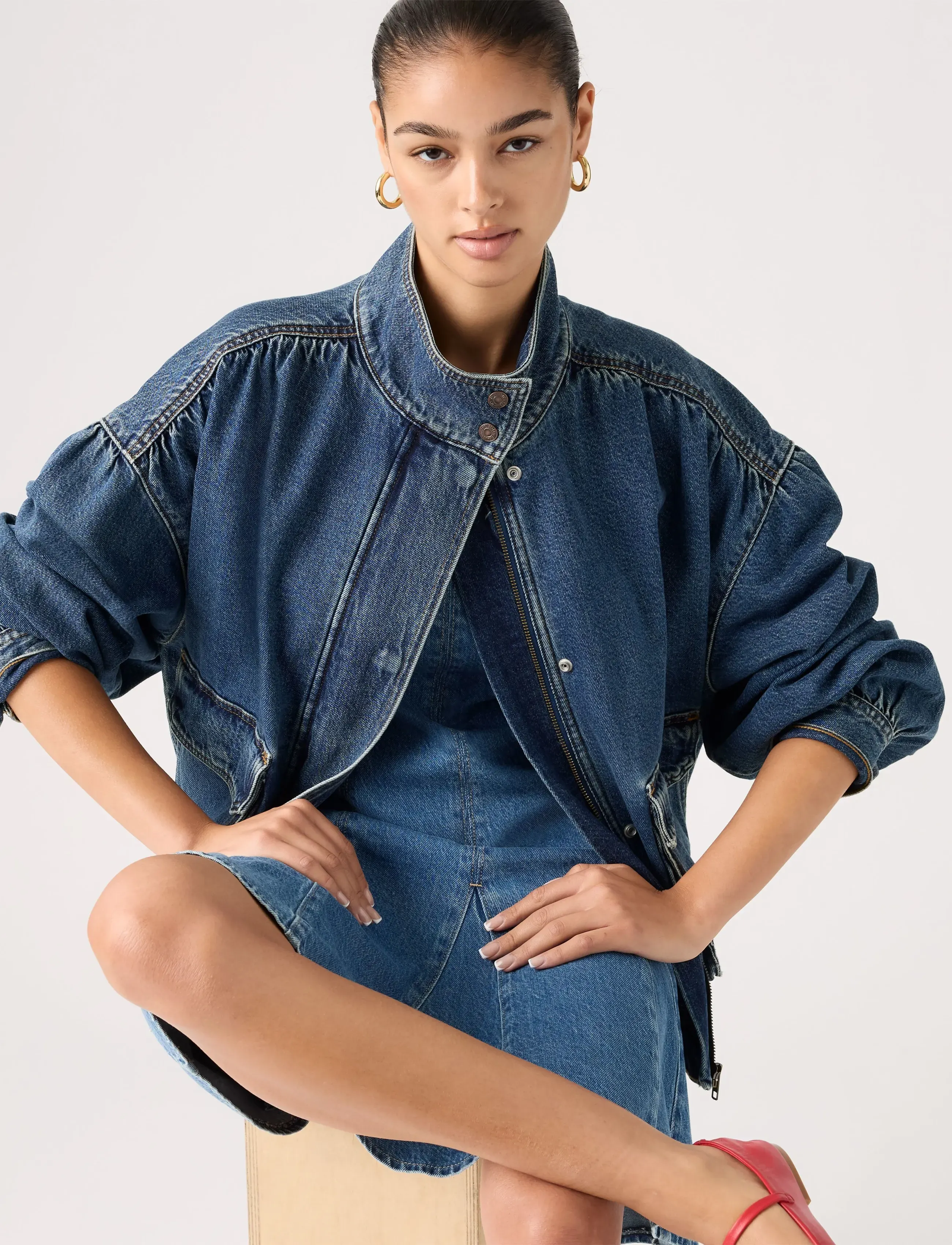 Levi's® BLOUSON TRUCKER ENCHANTMENT - Jackets & Coats - DARK INDIGO - FLAT FINISH / blue