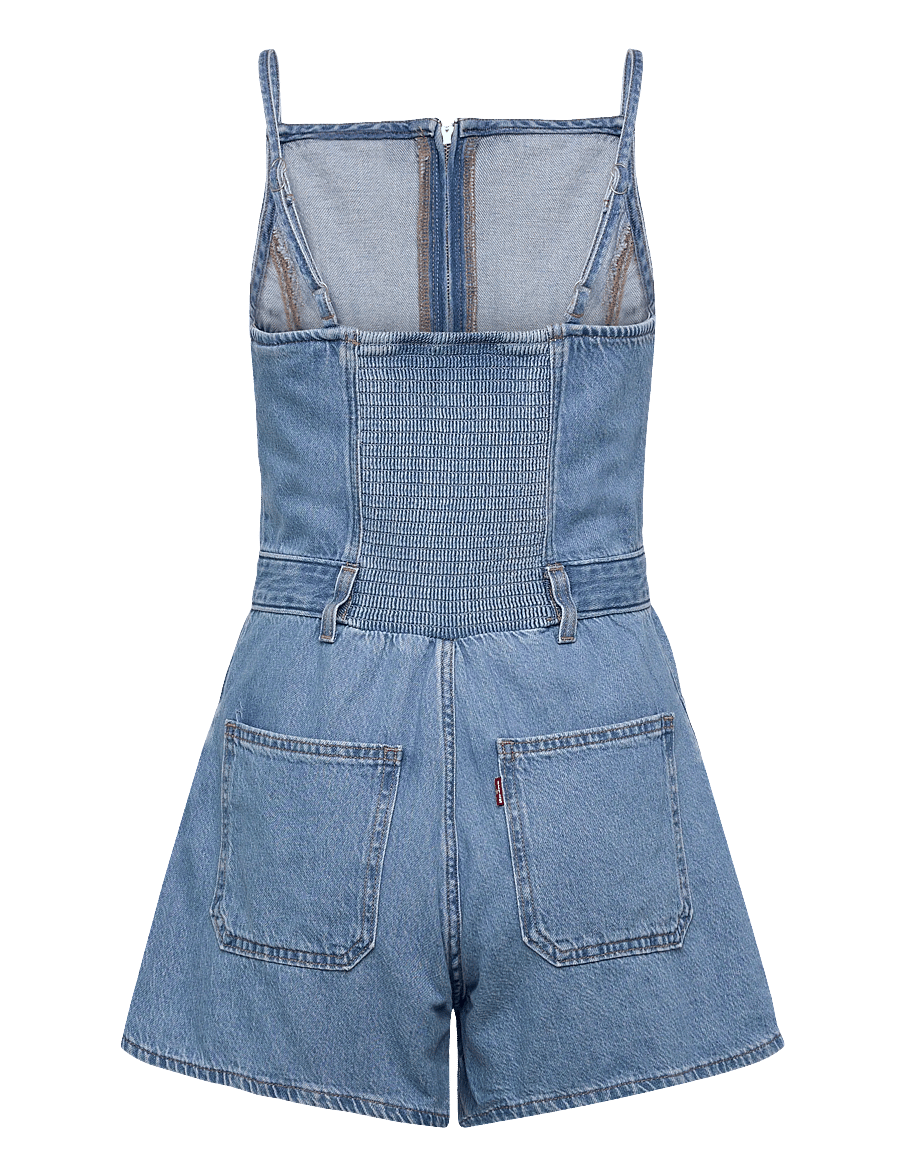 Levi's® - SQAURE NECK ROMPER I WILL - combinaisons - med indigo - flat finish - 2