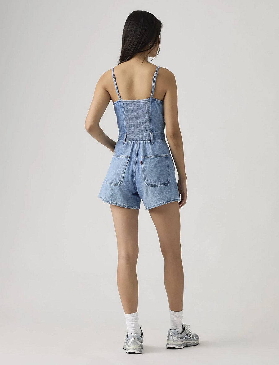 Levi's® - SQAURE NECK ROMPER I WILL - combinaisons - med indigo - flat finish - 4