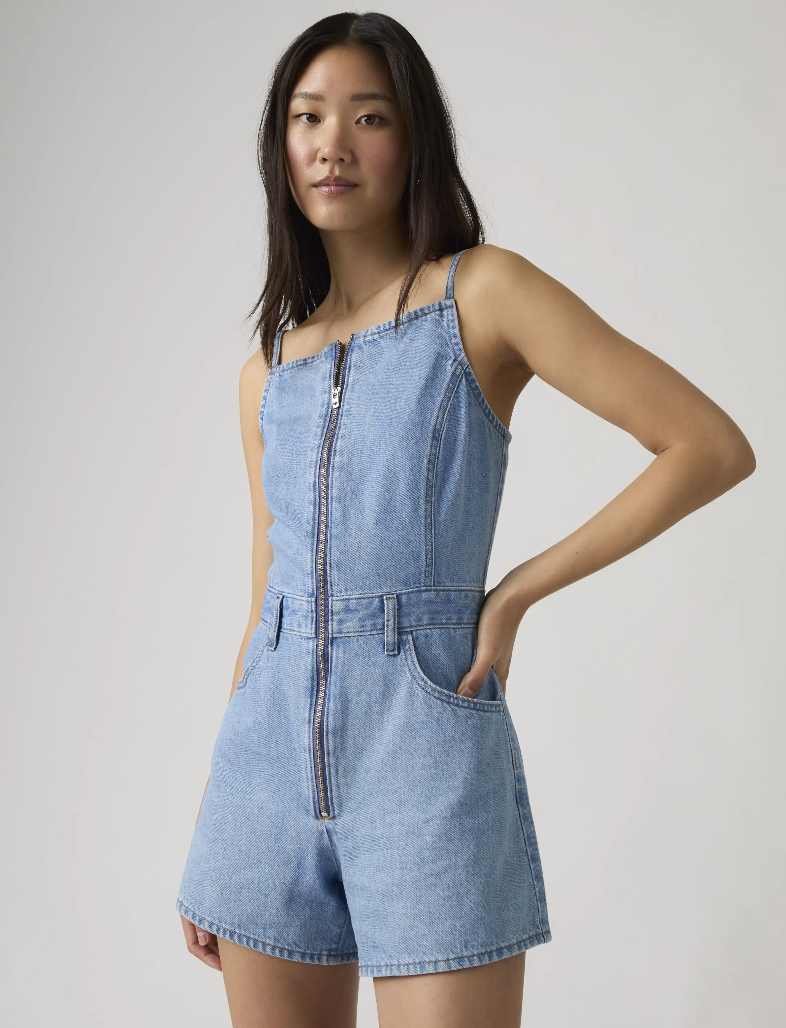 Levi's® - SQAURE NECK ROMPER I WILL - buksedragter - med indigo - flat finish - 5