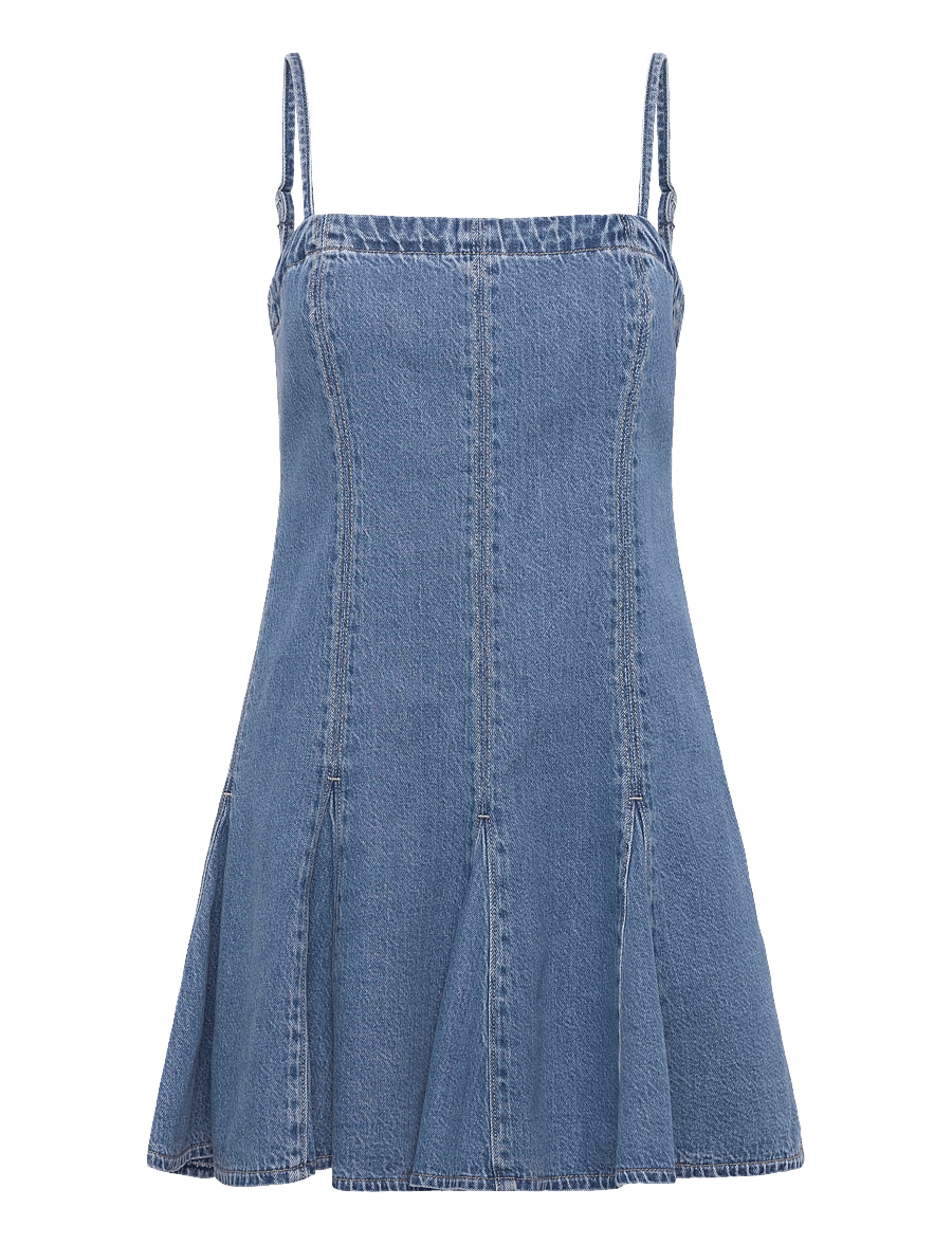 Levi's® - DENIM GODET DRESS GODET ALL DA - jeansklänningar - med indigo - worn in - 1