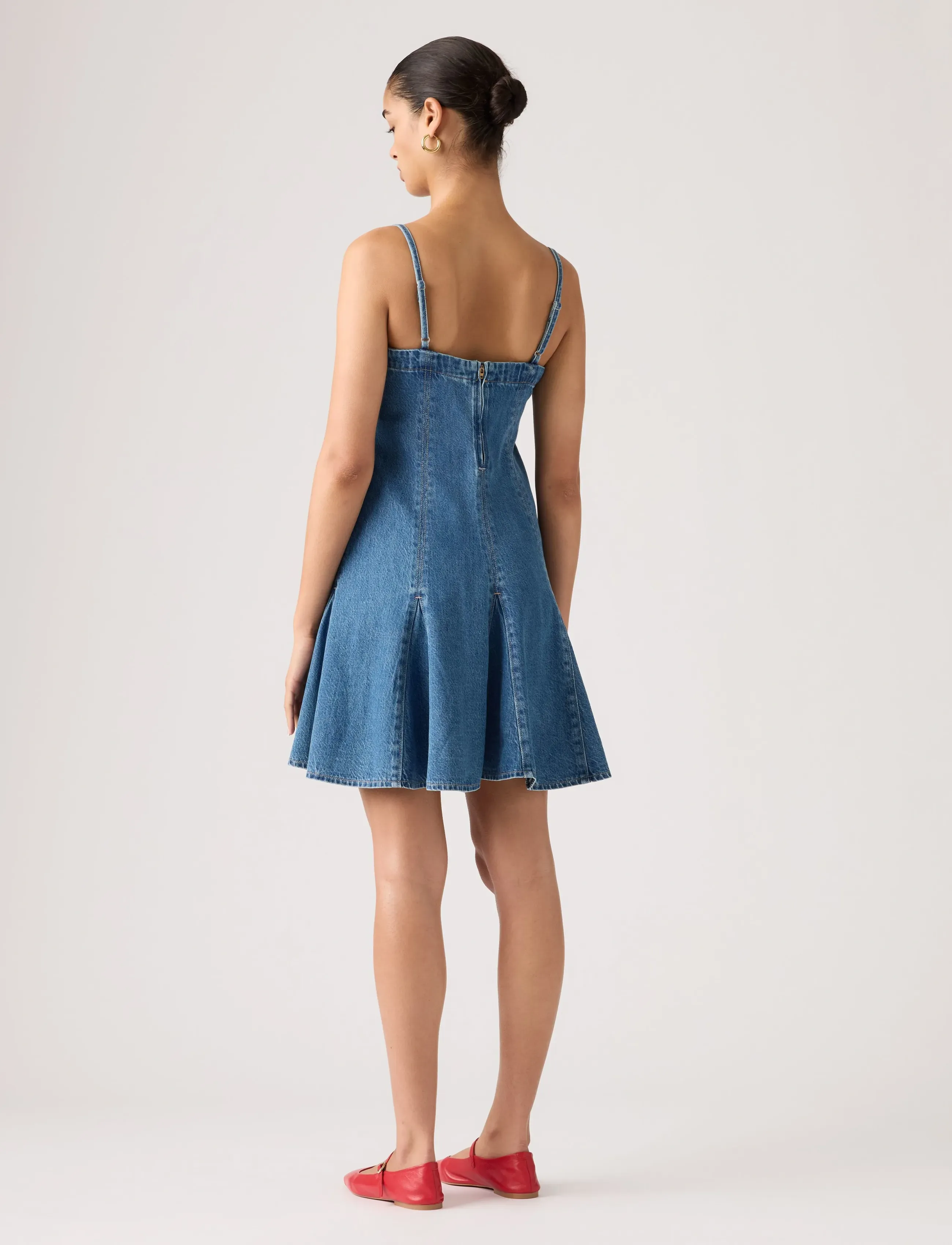 Levi's® - DENIM GODET DRESS GODET ALL DA - jeanskleider - med indigo - worn in - 3