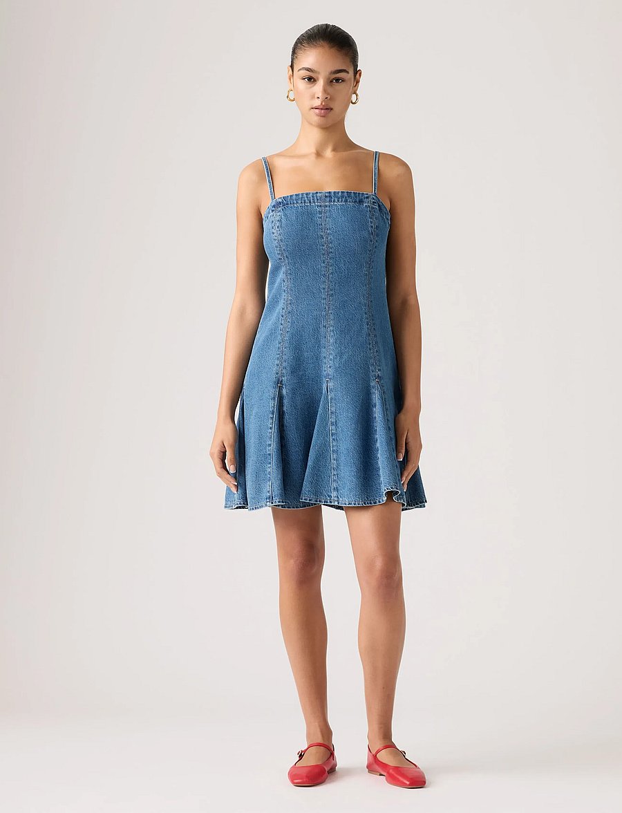 Levi's® - DENIM GODET DRESS GODET ALL DA - jeansklänningar - med indigo - worn in - 5