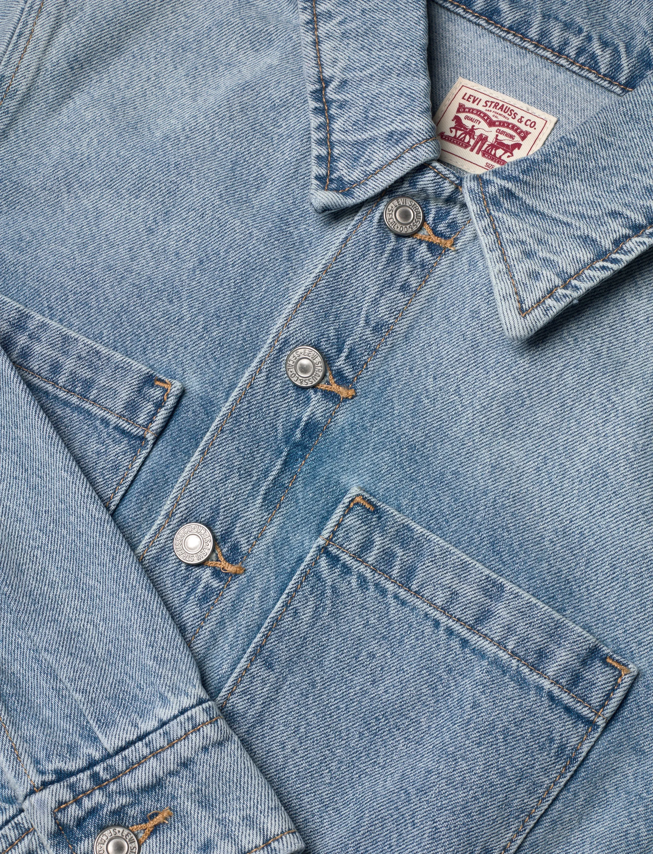 Levi's® - LS A LINE WESTERN DRESS PRICEY - skjortekjoler - light indigo - worn in - 5