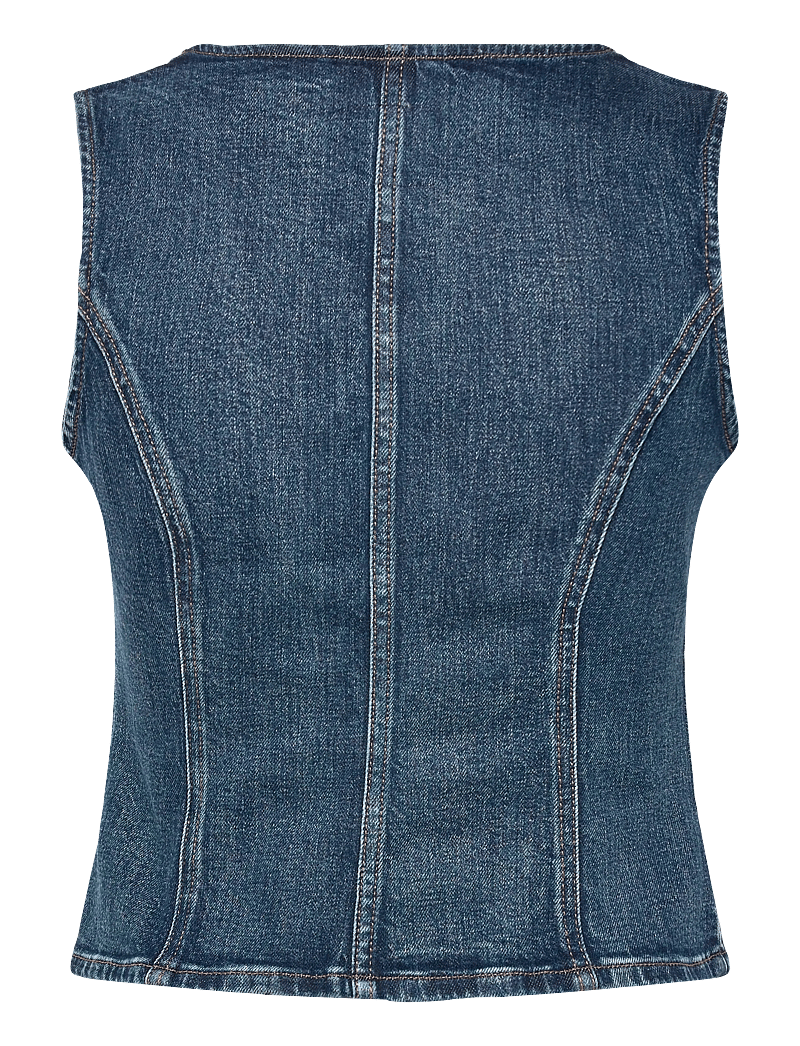 Levi's® - SCULPTED TOP AS SEEN ON TV TOP - denim vests - dark indigo - worn in - 2