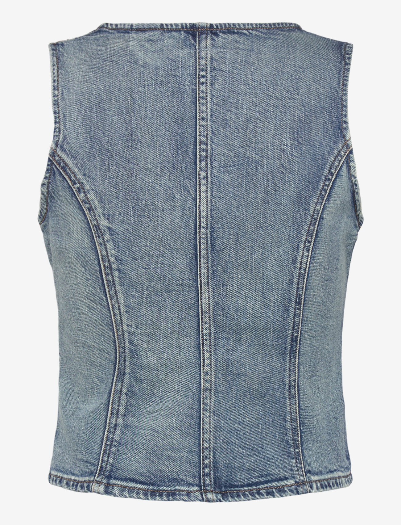 Levi's® - SCULPTED TOP WHAT NOW TOP - denimveste - med indigo - worn in - 1