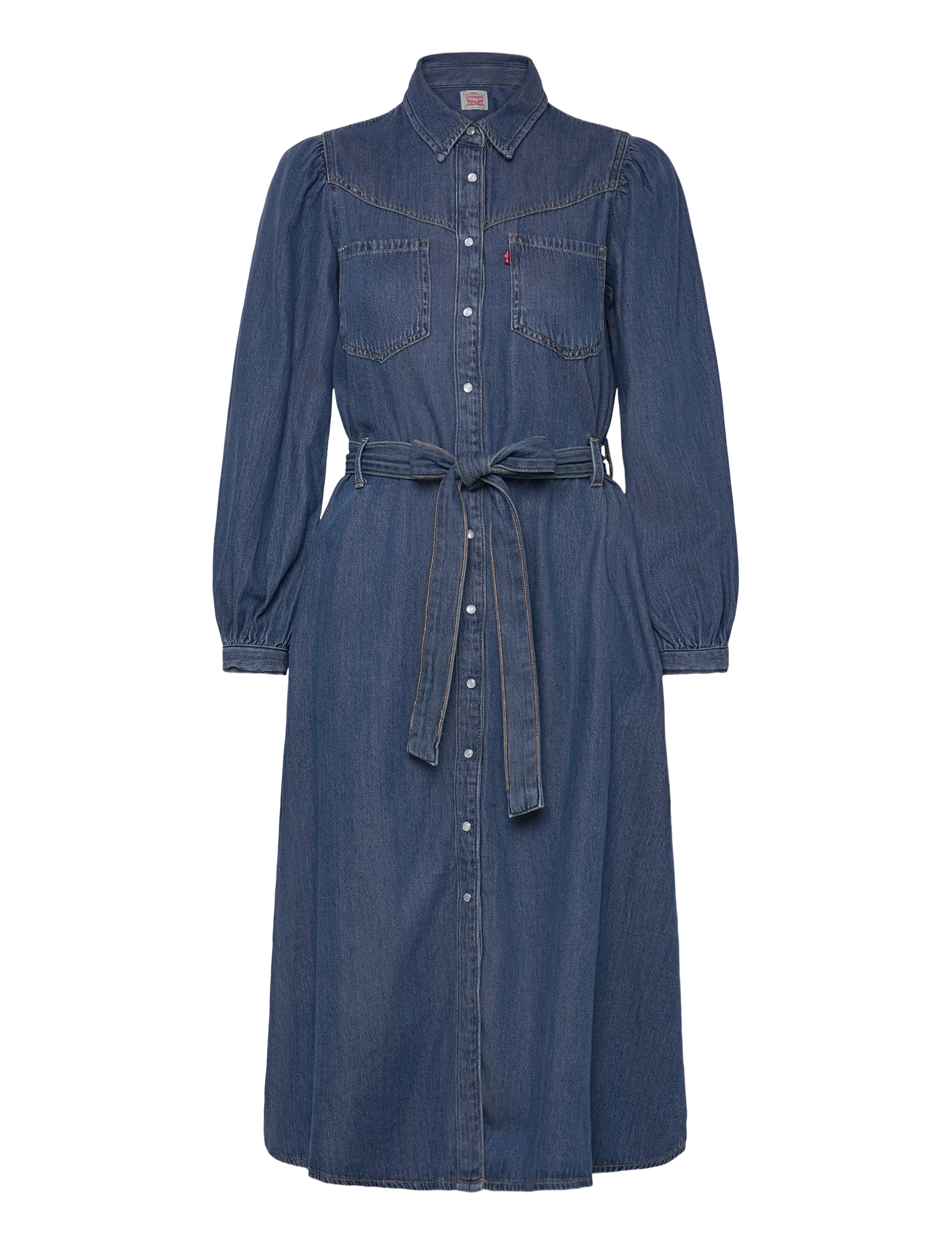 Levi's® JOURNEY LS MAXI DRESS CELESTIA - Hemdkleider - MED INDIGO - WORN IN / blue