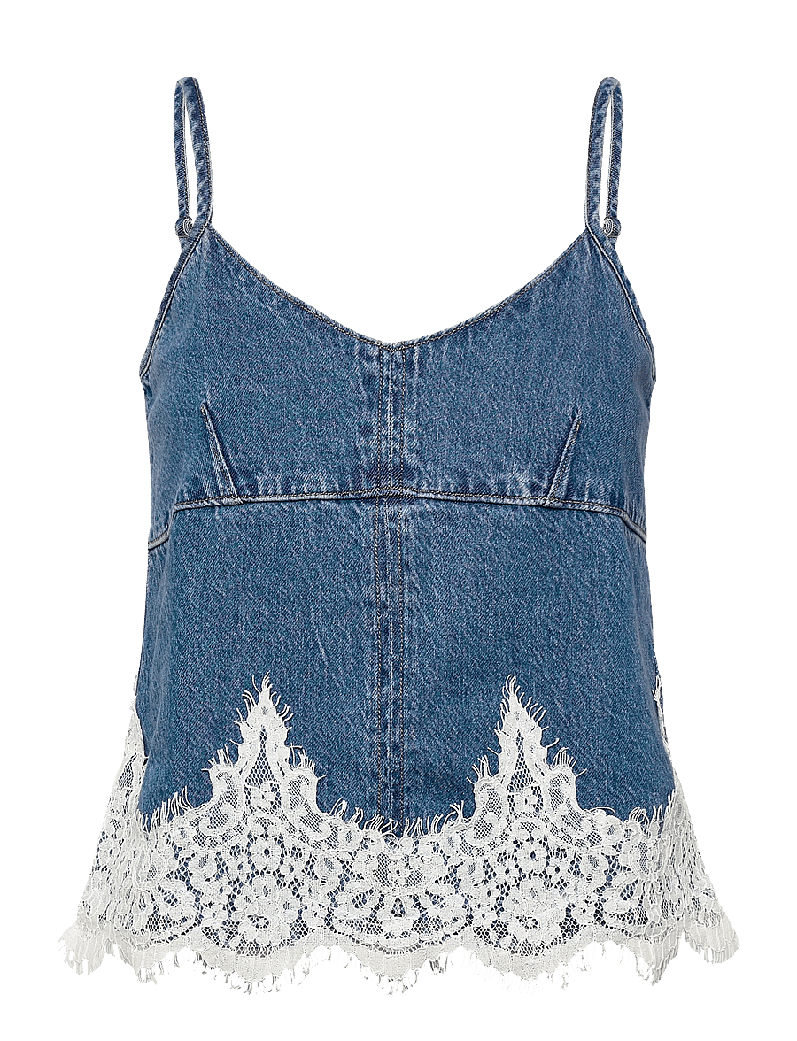 Levi's® - 90S DENIM CAMI SLIPPED MY MIND - crop tops - med indigo - flat finish - 1